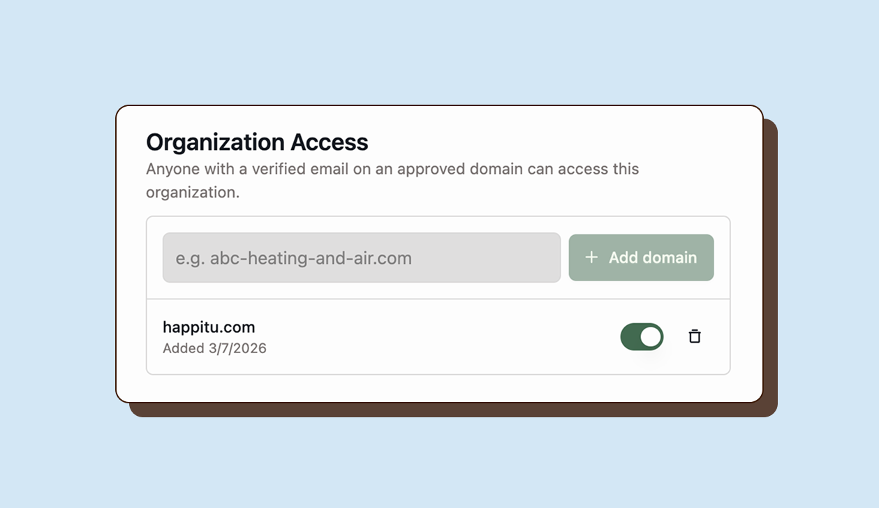 Configure allowed email domains
