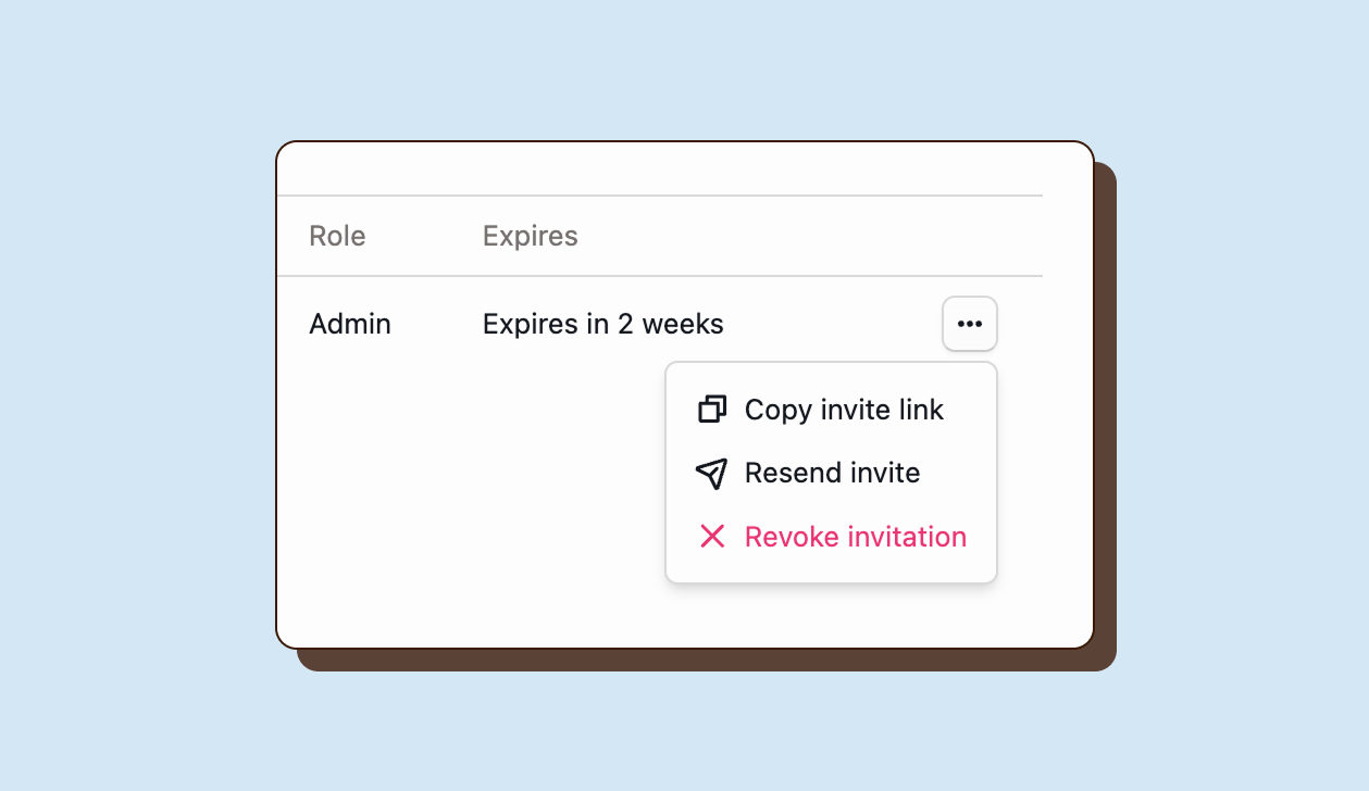 Copy invite link